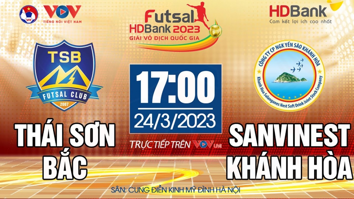 Trực tiếp Thái Sơn Bắc vs Sanvinest Khánh Hòa Giải Futsal HDBank VĐQG 2023