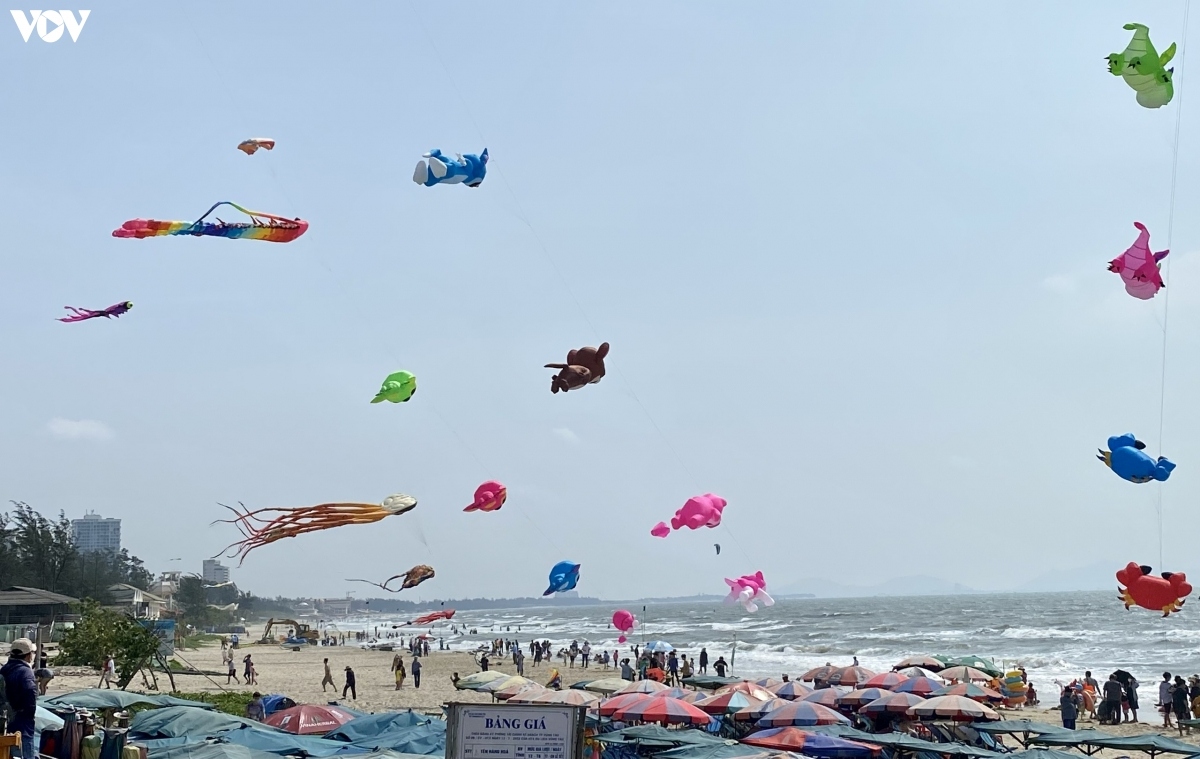 Hàng trăm con diều bay lượn trên bãi biển Vũng Tàu