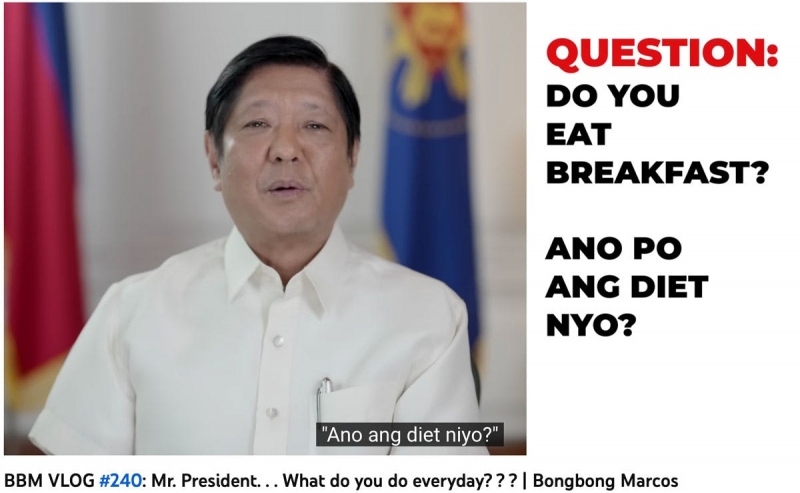11 phút Vlog tiết lộ thói quen hàng ngày của Tổng thống Philippines