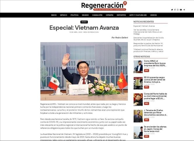 Truyền thông Mexico đưa tin đậm nét chuyến thăm của Chủ tịch Quốc hội