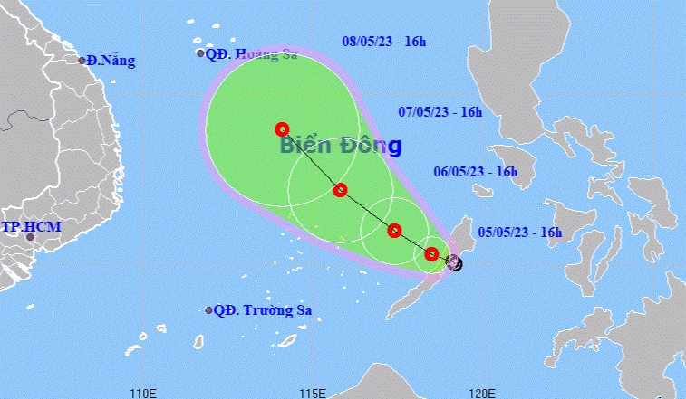 Áp thấp nhiệt đới đã đi vào Biển Đông