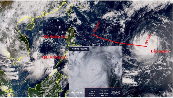 Việt Nam theo dõi sát siêu bão Mawar đang hướng về phía bắc Philippines