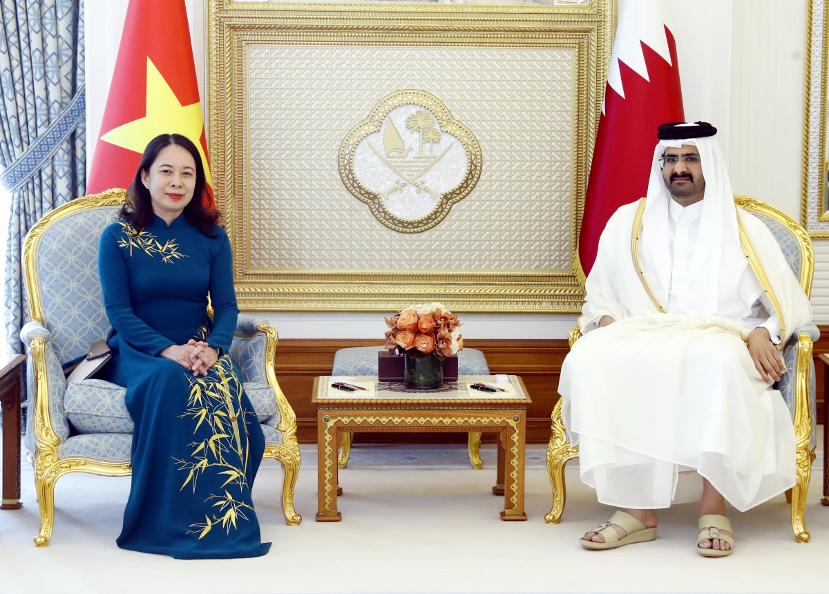 Phó Chủ tịch nước Võ Thị Ánh Xuân hội đàm với Phó Quốc vương Qatar