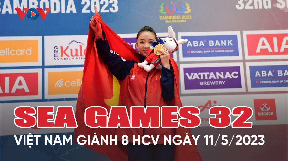 Nhật ký SEA Games 32 ngày 11/5: Đoàn Việt Nam giữ vững ngôi đầu bảng tổng sắp