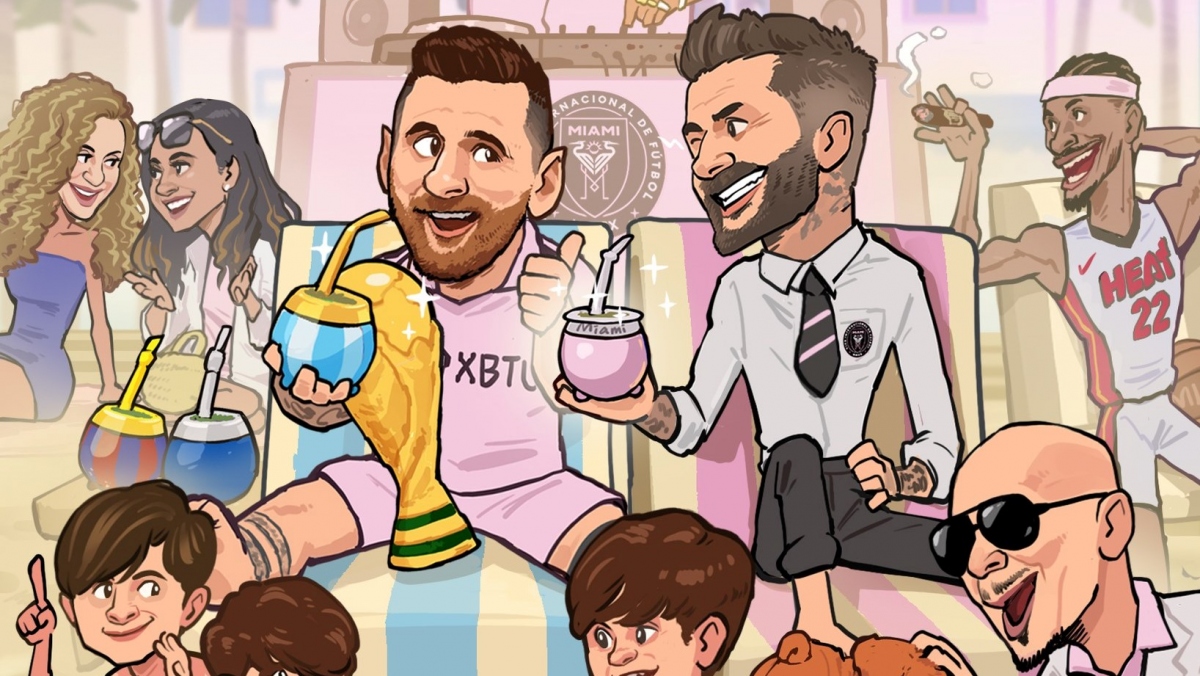 Biếm họa 24h: Messi cùng Beckham ''mở tiệc'' ở Miami