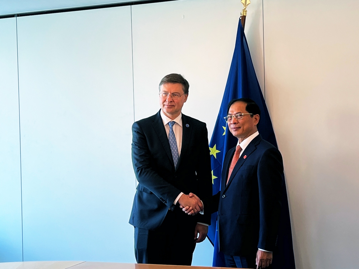 Bộ trưởng Ngoại giao Bùi Thanh Sơn gặp gỡ quan chức Pháp, EU và Canada