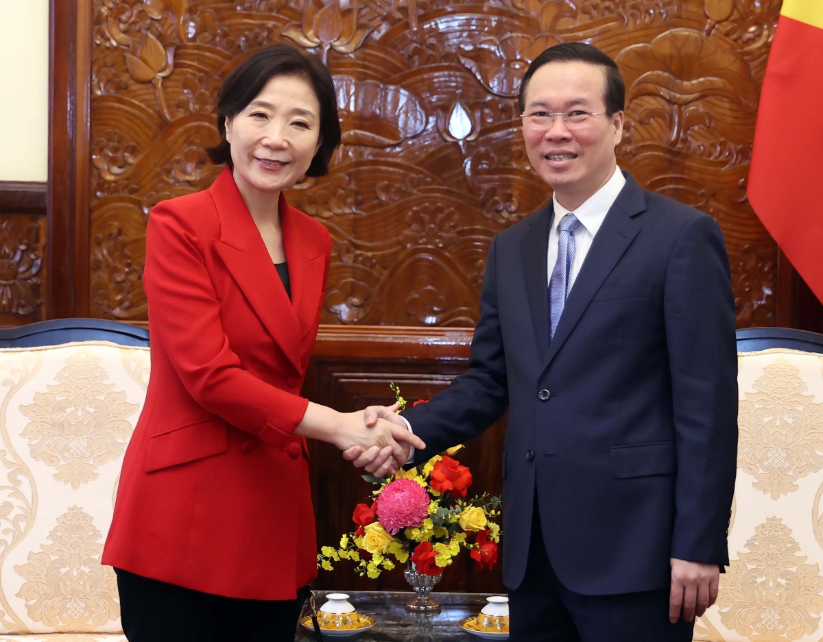Chủ tịch nước Võ Văn Thưởng tiếp Đại sứ Hàn Quốc tới chào từ biệt