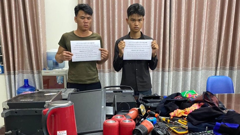 Hai “đạo chích” đột nhập trường học trộm tài sản để mua ma túy