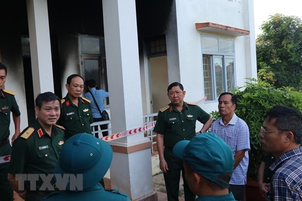 Đoàn công tác Bộ Quốc phòng kiểm tra hiện trường vụ tấn công tại Đắk Lắk