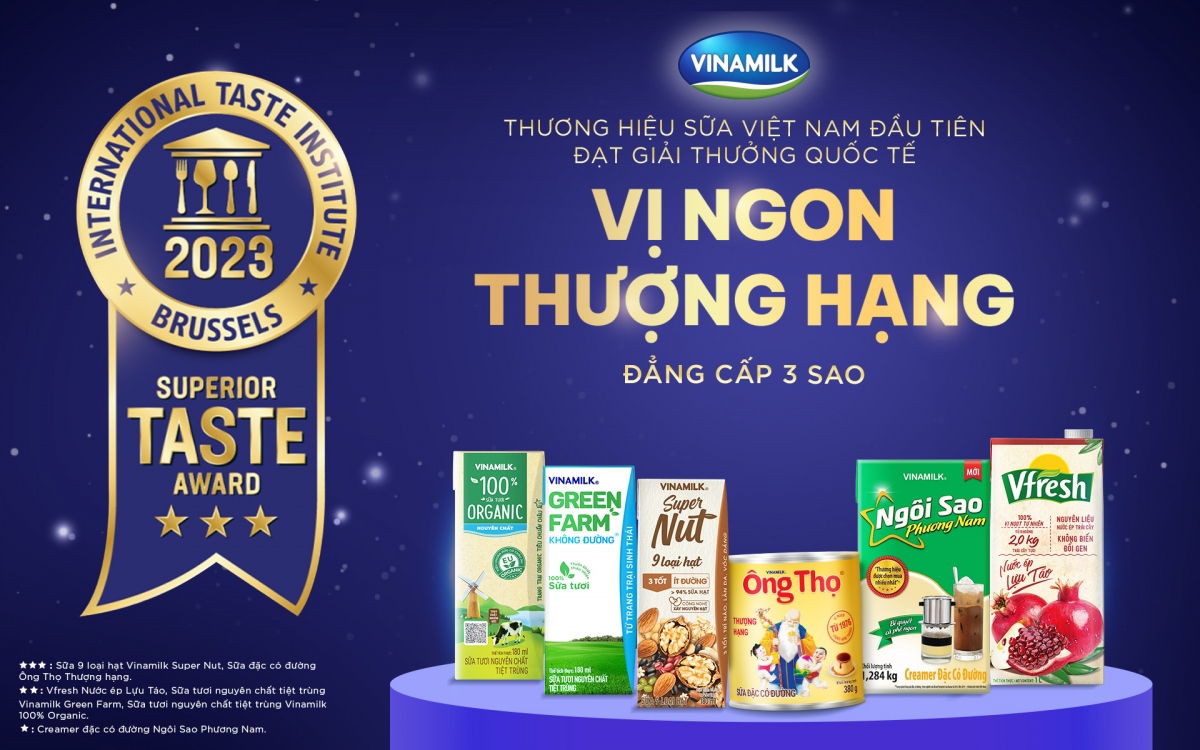 Việt Nam có sản phẩm sữa đạt giải cao nhất tại giải thưởng Superior Taste Award