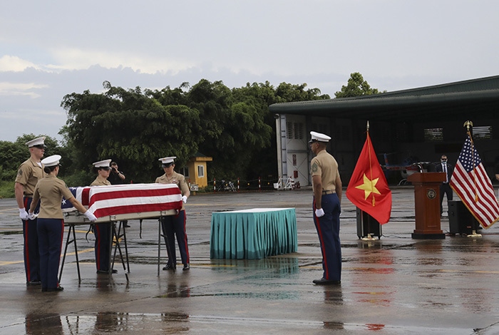 Tổ chức bàn giao hài cốt quân nhân Hoa Kỳ mất tích trong chiến tranh Việt Nam
