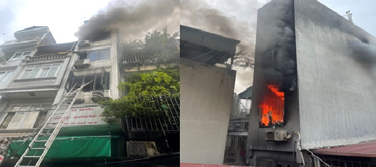 Người dân cho biết có nhiều tiếng nổ lớn khi ngôi nhà ở Thổ Quan bị cháy