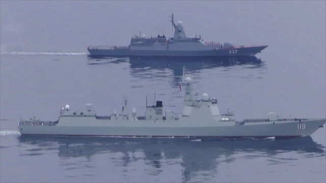 Trung Quốc và Nga kết thúc tập trận chung trên biển Nhật Bản