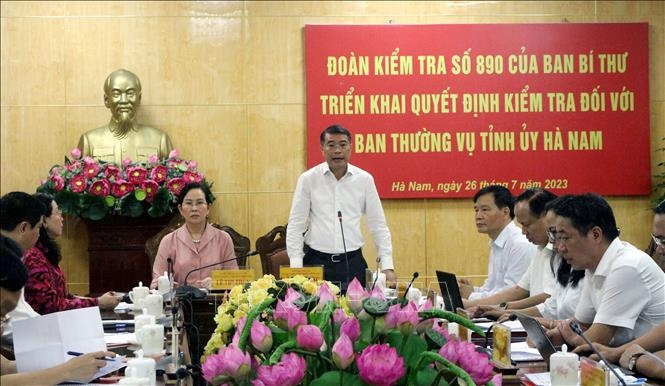 Triển khai Quyết định kiểm tra của Ban Bí thư đối với Ban Thường vụ Tỉnh ủy Hà Nam