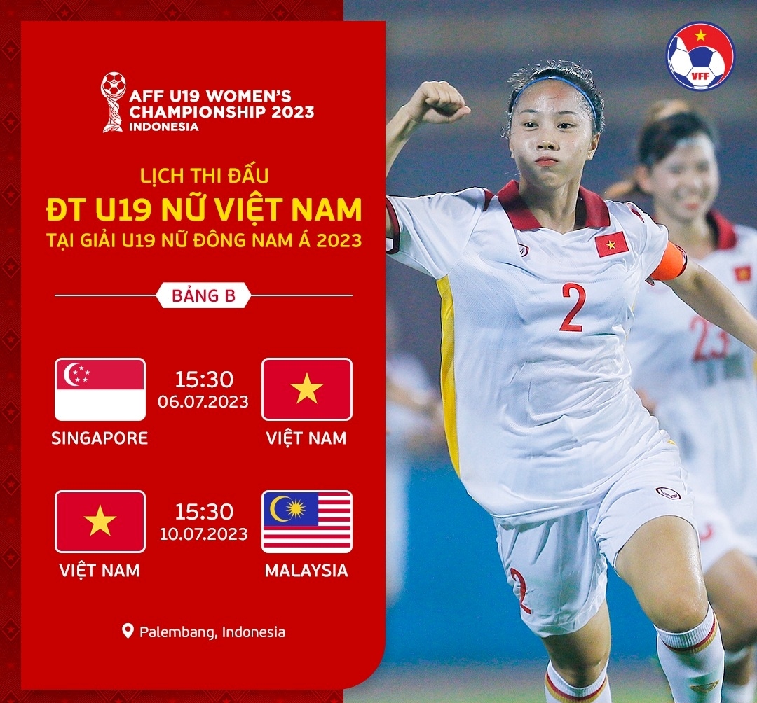 Lịch thi đấu U19 nữ Việt Nam tại U19 nữ Đông Nam Á 2023: Mơ về chức vô địch