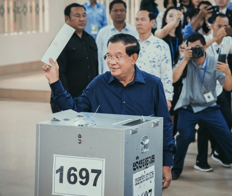Đảng của ông Hun Sen trên đường giành thắng lợi áp đảo
