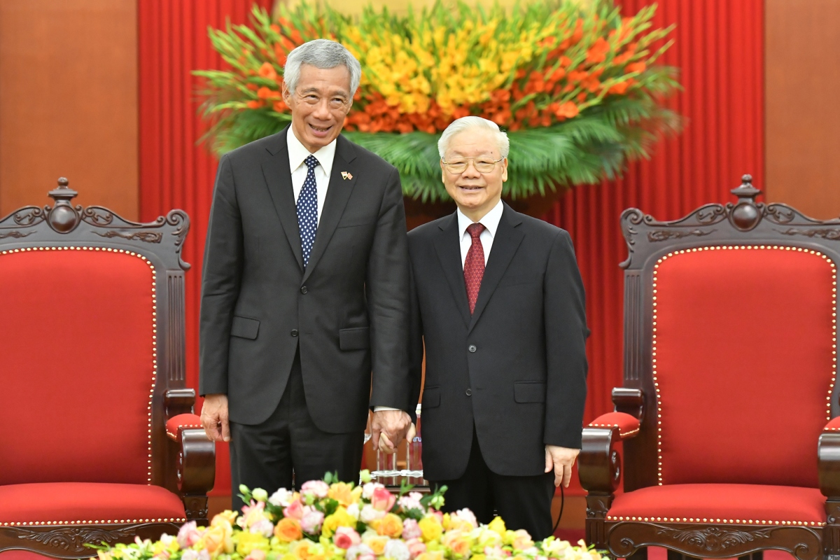 Tổng Bí thư Nguyễn Phú Trọng tiếp Thủ tướng Singapore Lý Hiển Long​