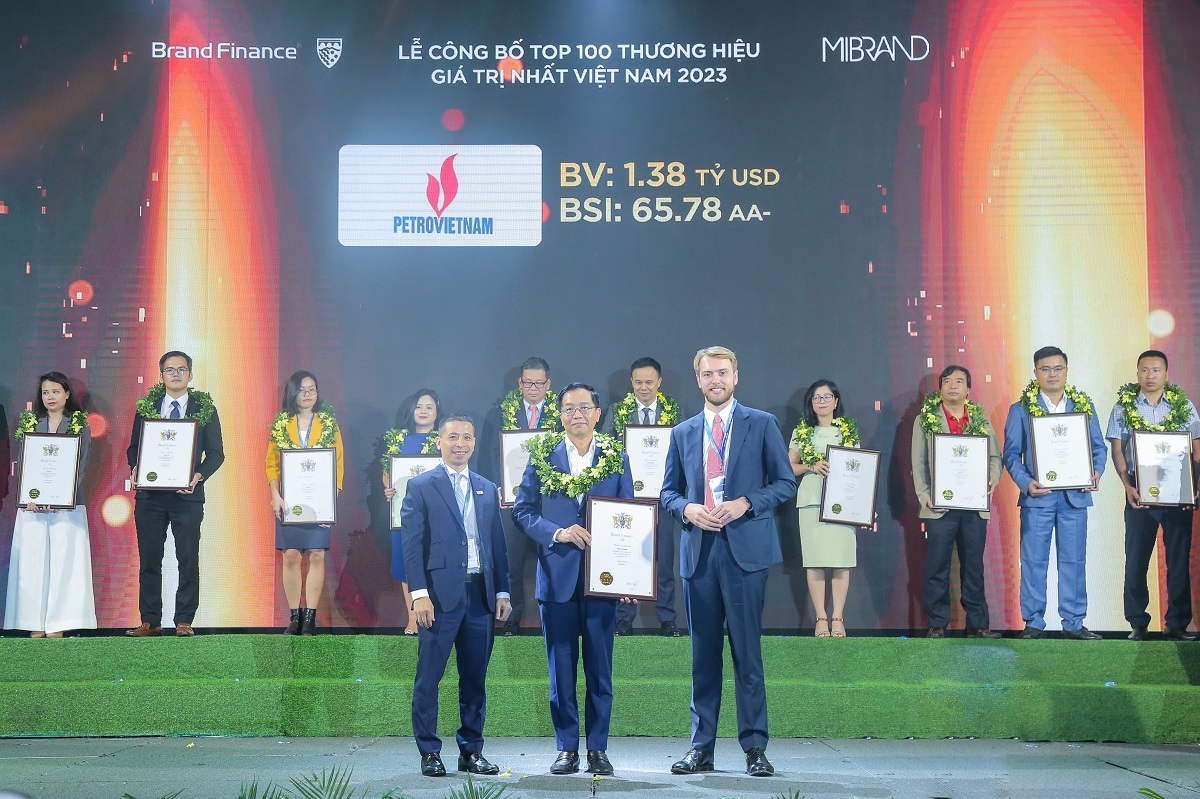 Petrovietnam là 1 trong 10 thương hiệu giá trị nhất Việt Nam
