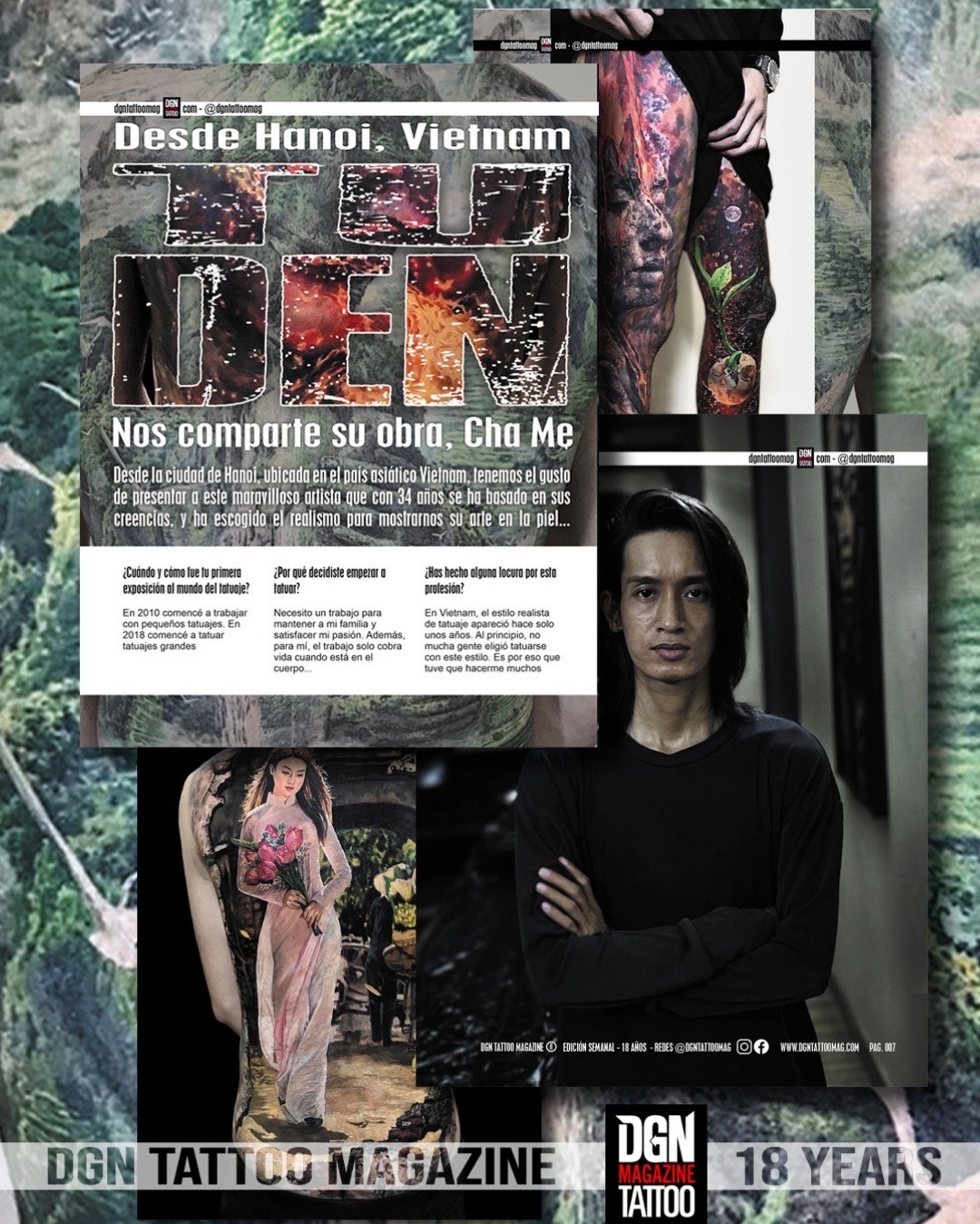 Tú Đen - nghệ sĩ xăm hình người Việt lên trang bìa báo quốc tế