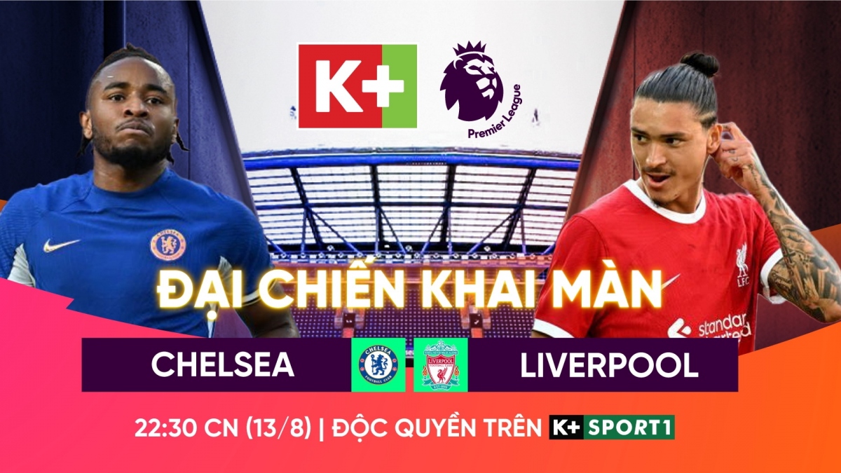 Lịch thi đấu Ngoại hạng Anh hôm nay 13/8: Chelsea đại chiến Liverpool