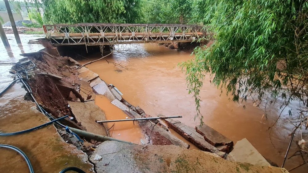 Bình Phước chi 150 triệu đồng sửa chữa, gia cố cây cầu bị sạt lở