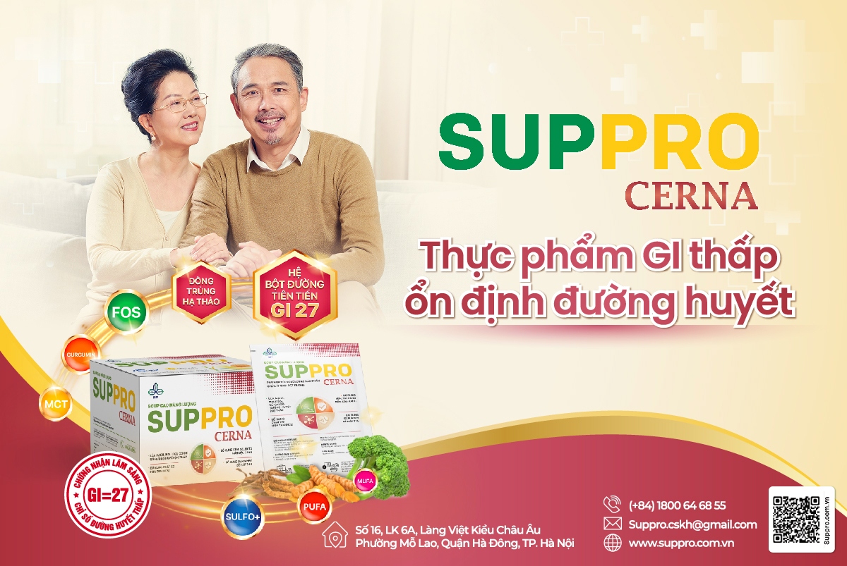 Suppro Cerna - dinh dưỡng thảo dược dạng soup giúp kiểm soát đường huyết