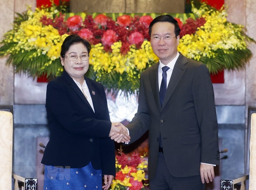 Chủ tịch nước Võ Văn Thưởng tiếp Chánh án Tòa án nhân dân tối cao Lào