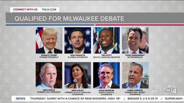 Bầu cử Tổng thống Mỹ: 8 ứng cử viên đảng Cộng hòa tham gia phiên tranh luận