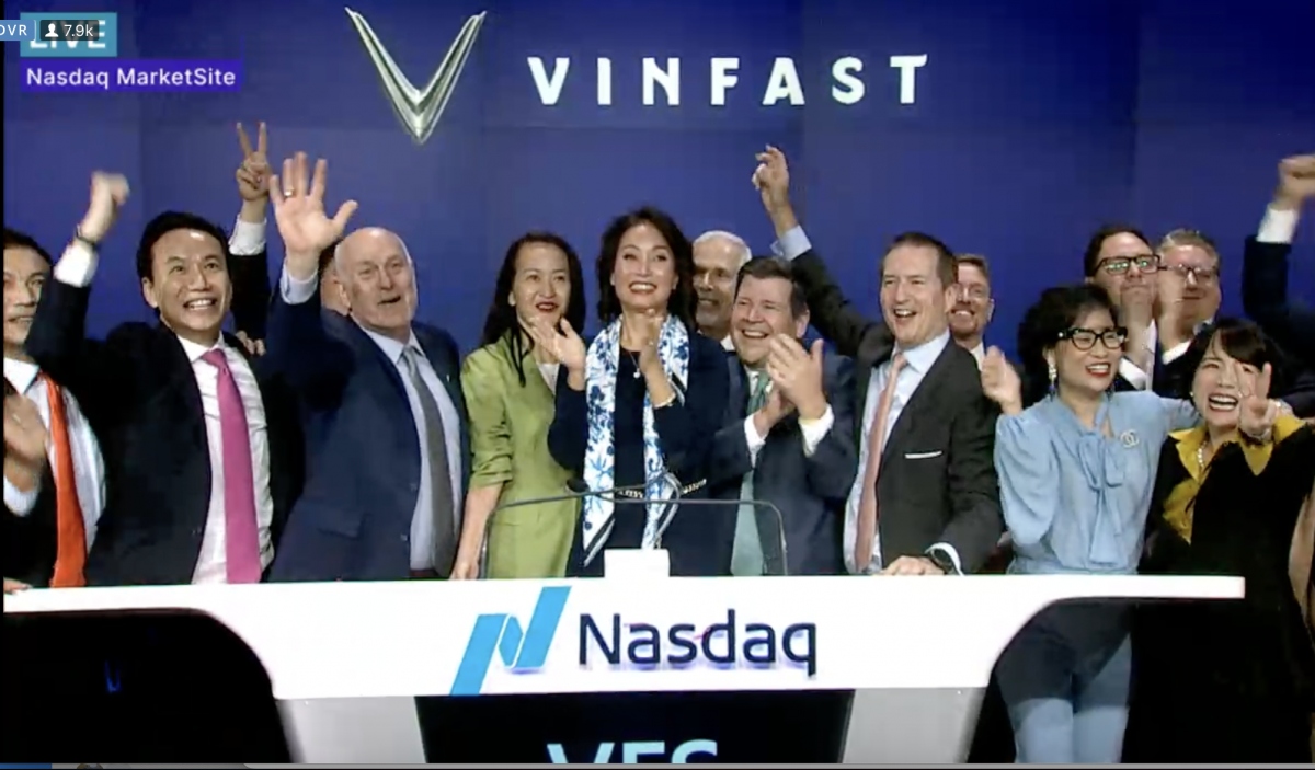 Cổ phiếu của VinFast chính thức được niêm yết trên sàn chứng khoán Mỹ