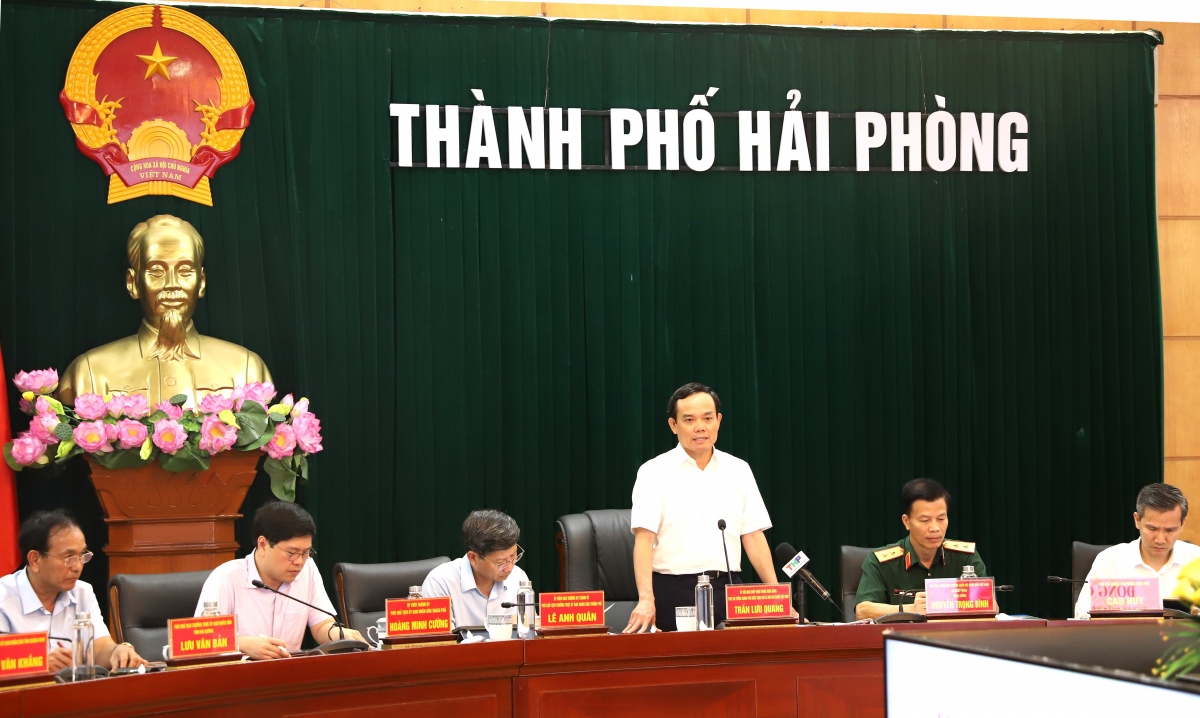 Phó Thủ tướng Trần Lưu Quang làm việc với Hải Phòng, Quảng Ninh và Hải Dương