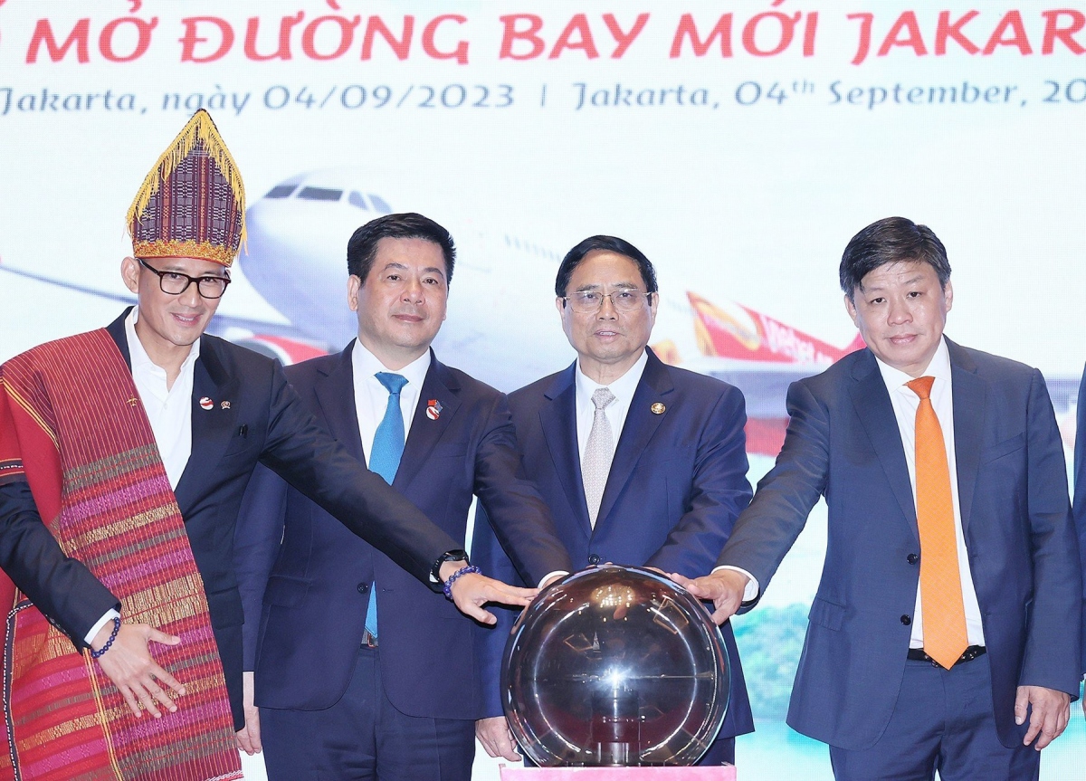 Thủ tướng chứng kiến công bố đường bay thẳng Hà Nội và Jakarta của Vietjet