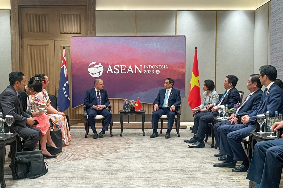 Thủ tướng Phạm Minh Chính gặp Thủ tướng Quần đảo Cook