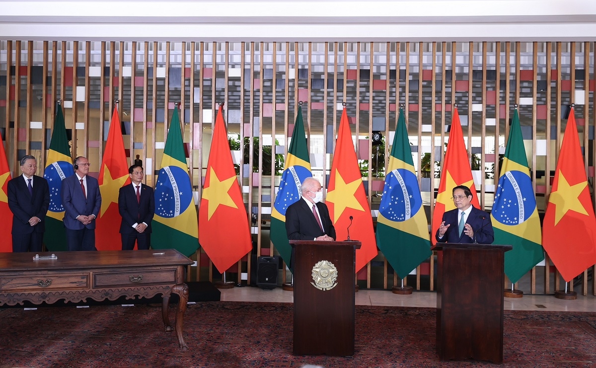 Thủ tướng Phạm Minh Chính và Tổng thống Brazil họp báo chung sau hội đàm