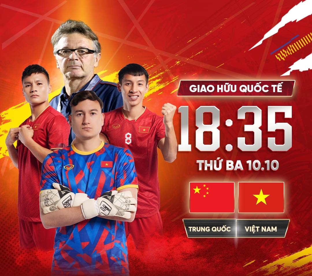 Lịch thi đấu và trực tiếp bóng đá hôm nay 10/10: ĐT Việt Nam gặp ĐT Trung Quốc
