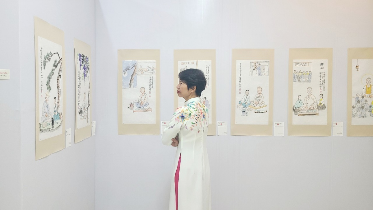 Chiêm ngưỡng hơn 80 tranh nghệ thuật của họa sĩ Việt Nam-Hàn Quốc