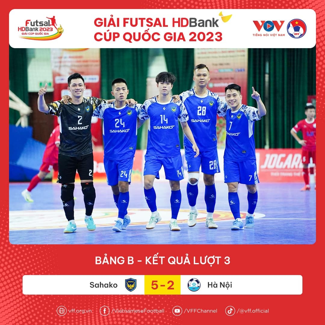 Xác định 4 đội bóng vào bán kết Futsal HDBank Cúp quốc gia 2023