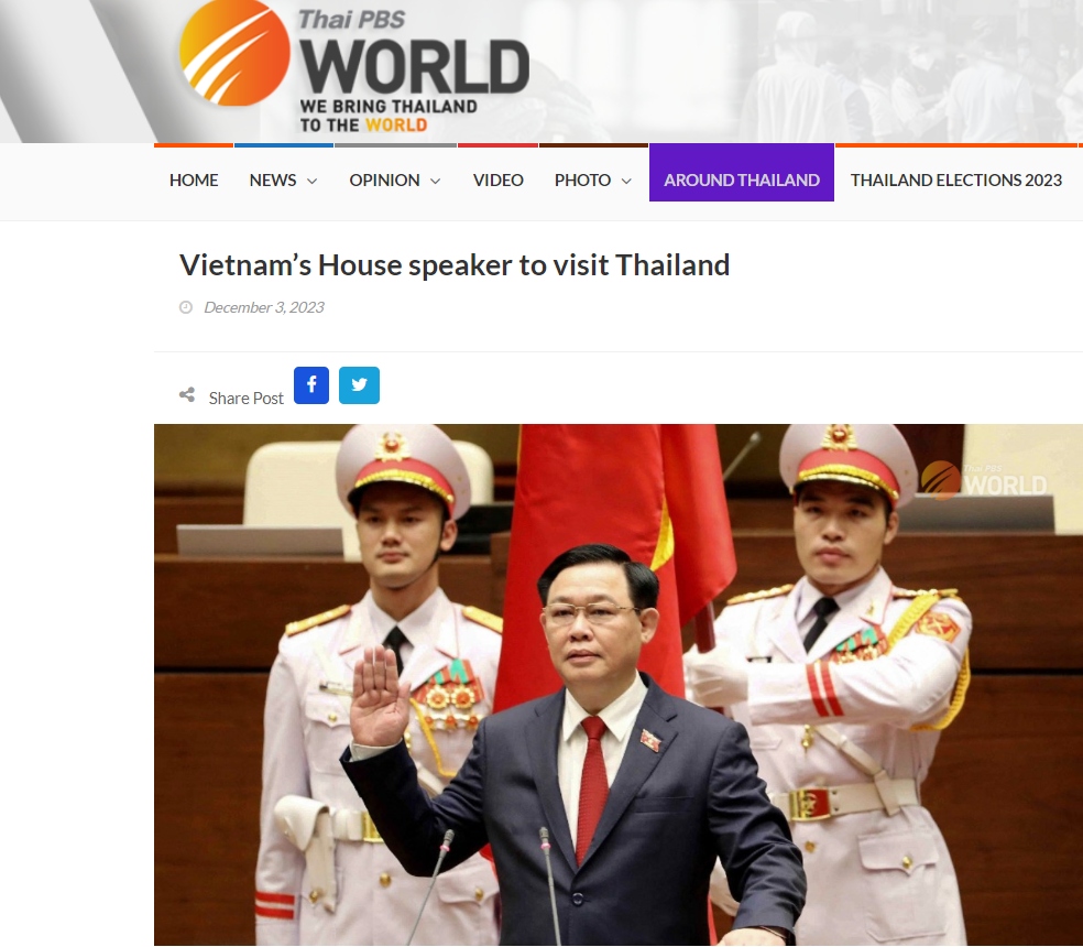 Truyền thông Thái Lan nhấn mạnh ý nghĩa chuyến thăm của Chủ tịch Quốc hội