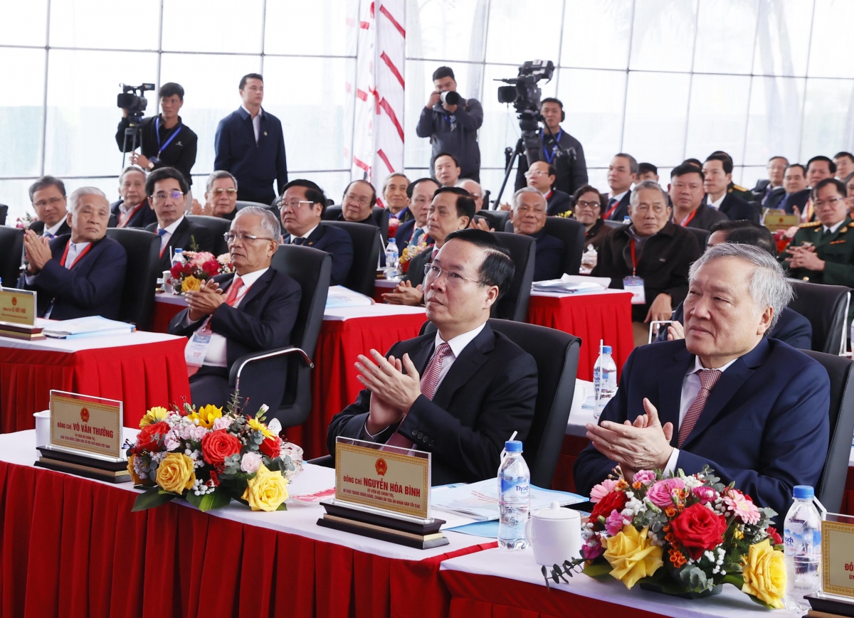 Chủ tịch nước Võ Văn Thưởng dự lễ công bố Quy hoạch tỉnh Quảng Ngãi