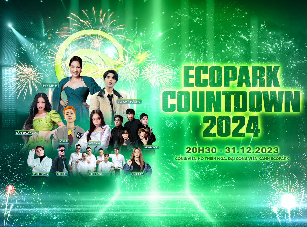 Đại tiệc âm thanh, ánh sáng, pháo hoa tại Ecopark Countdown 2024