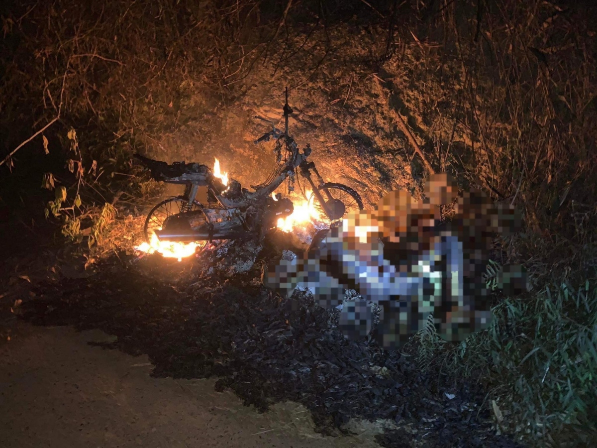 Phát hiện thi thể người đàn ông cùng chiếc xe gắn máy bị cháy ở Bắc Kạn