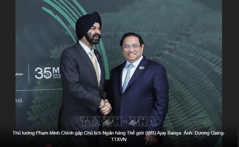 Thủ tướng Phạm Minh Chính tiếp Chủ tịch Ngân hàng thế giới Ajay Banga