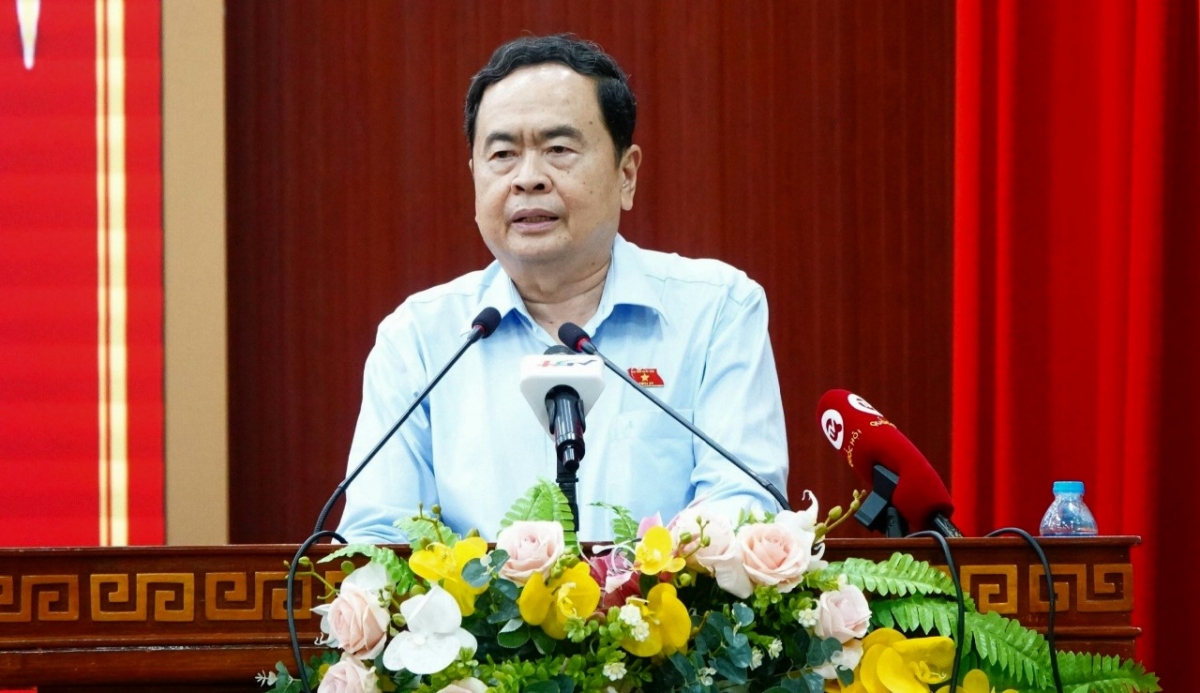 Phó Chủ tịch Thường trực Quốc hội Trần Thanh Mẫn tiếp xúc cử tri Hậu Giang