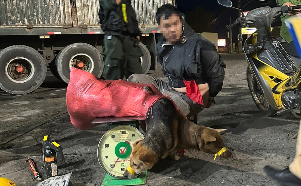 Trộm chó ở Bình Phước quăng xe tháo chạy khi bị truy đuổi