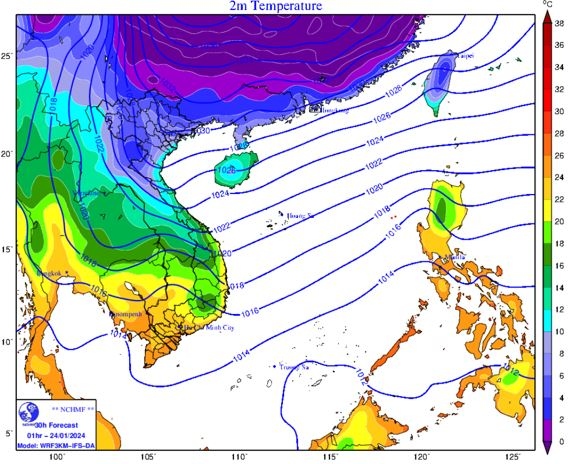 Thời tiết hôm nay 23/1: Miền Bắc chìm trong giá rét, nhiệt độ phổ biến từ 8-10 độ