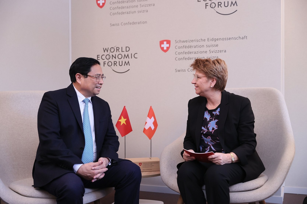 Thủ tướng hội kiến với Tổng thống Thụy Sỹ và Tổng Thư ký Hội nghị LHQ