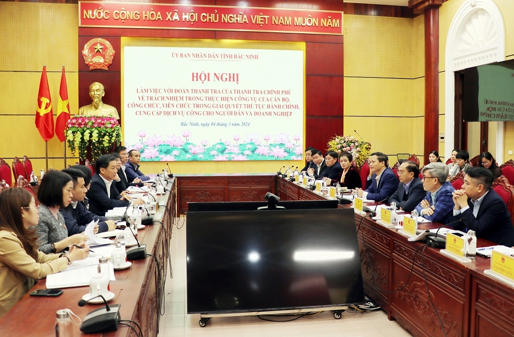 Thanh tra Chính phủ làm việc tại Bắc Ninh về trách nhiệm công vụ của cán bộ, công chức