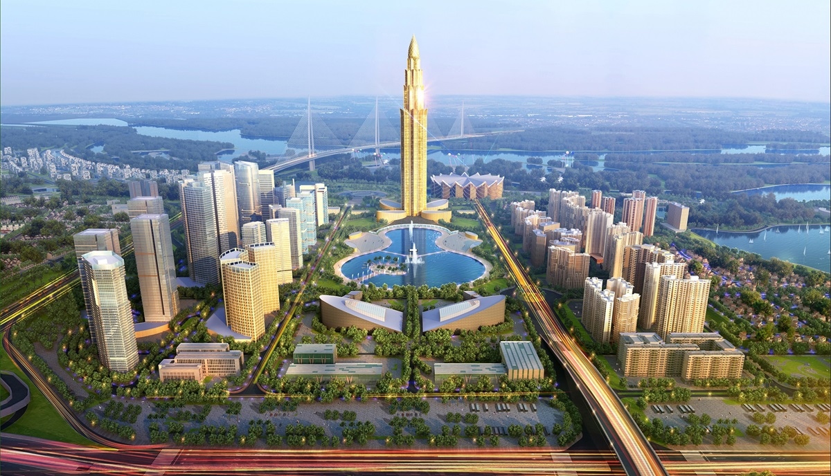 Phương án kiến trúc Tháp Tài chính 108 tầng Dự án Thành phố Thông minh Bắc Hà Nội