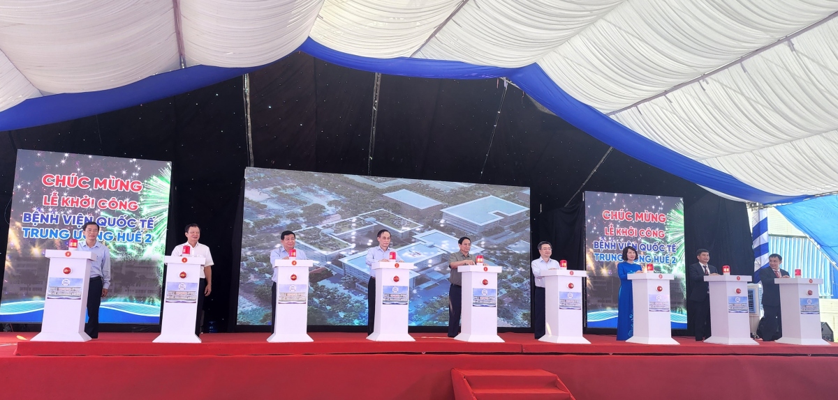 Thủ tướng Phạm Minh Chính dự lễ khởi công Bệnh viện Quốc tế Trung ương Huế 2