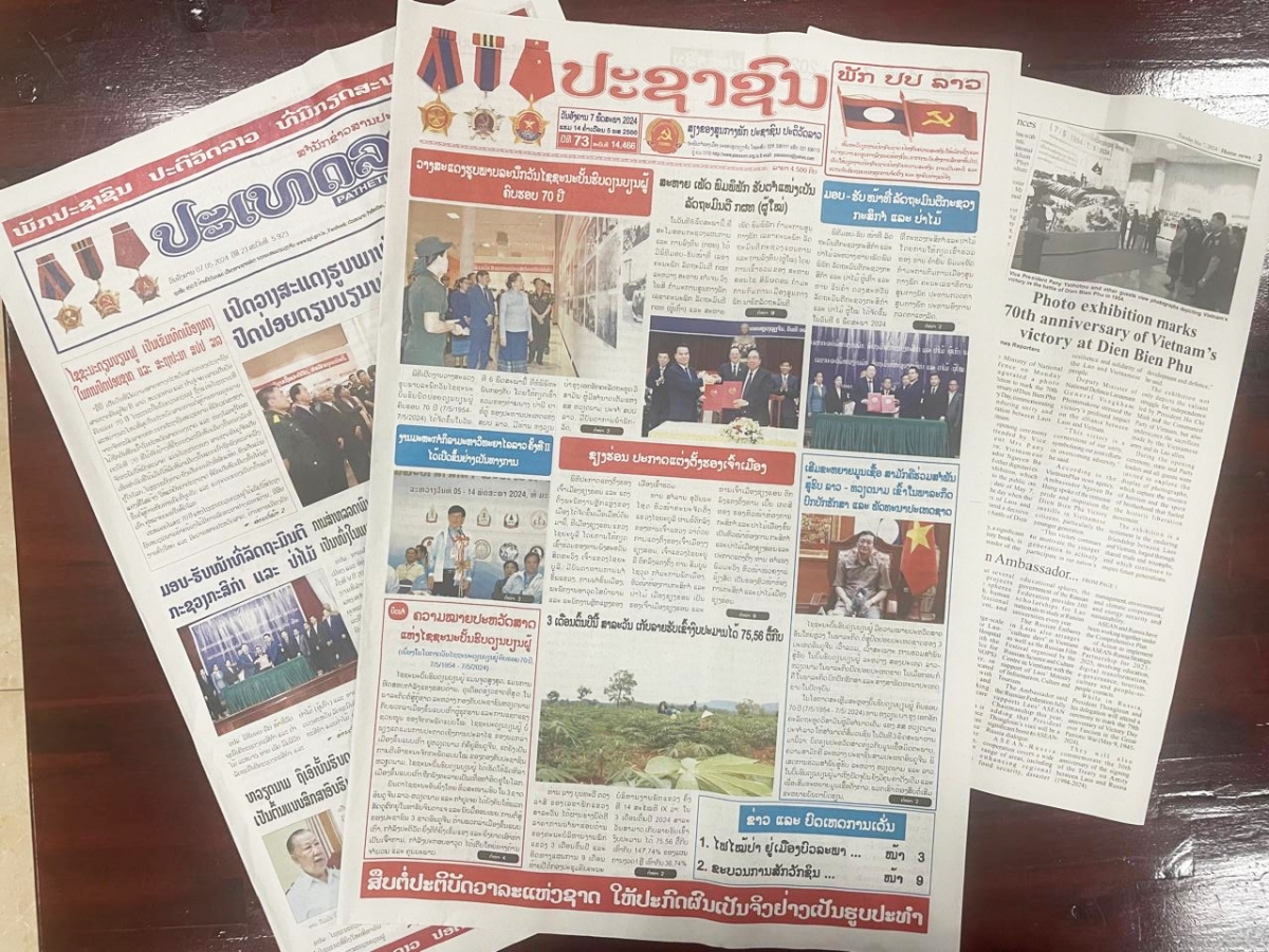Truyền thông Lào tiếp tục đưa tin đậm nét về 70 năm Chiến thắng Điện Biên Phủ
