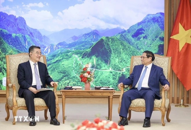 Thủ tướng Phạm Minh Chính tiếp Phó Ủy viên trưởng Nhân đại toàn quốc Trung Quốc Trương Khánh Vĩ